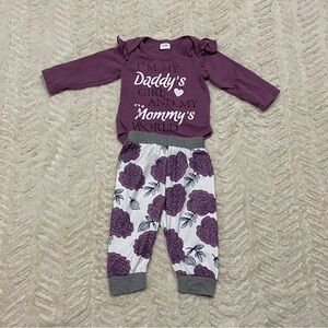 Purple Floral Set